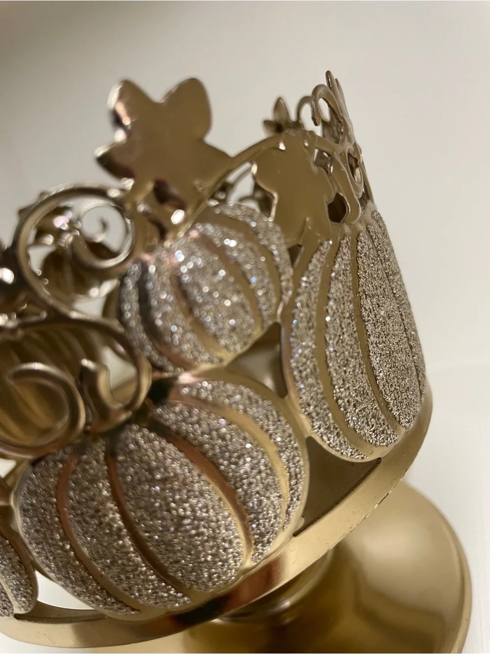 Fall BBW Glitter Pumpkins Candle Holder